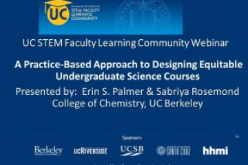 Embedded thumbnail for  A Practice-Based Approach to Designing Equitable Undergraduate Science Courses 